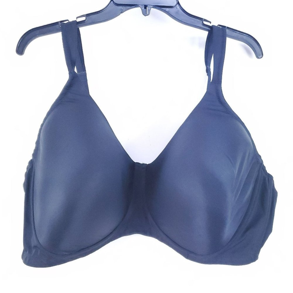 Leading Lady The Brigitte Full Coverage Bra Size 52DD Black Wirefree Molded Padd